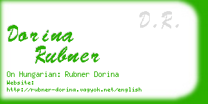 dorina rubner business card